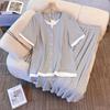 Plus-size Women's Summer Casual Two-piece Short-sleeved T-shirt and Skirt Set - Versatile and Slimming