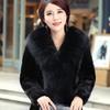 Add Extra Fat Women's Autumn and Winter Imitation Mink Fur Jacket Mother Dress Medium and Long Imitation Fox Hair