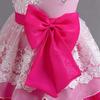 Girls Bow Flower Wedding Party Birthday Party Tutu Dress Stage Performance Costume