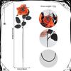 1/5Pcs Halloween Flowers  Artificial Rose Realistic Gothic Spider Rose Bouquet Simulation Handmade Fake Flower Halloween Decor