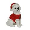 Realistic Dog Figurine Resin Puppy Animal Statue Christmas Decoration Lifelike Labrador Bichon Corgi Model for Indoor Outdoor Home Decor