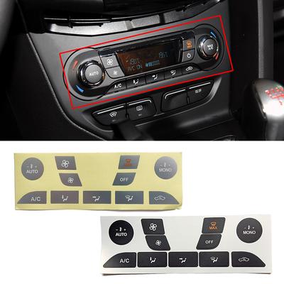 Για Ford Focus 1999 2005 2010 2013 Κλιματιστικό αυτοκινήτου Κλιματισμός AC Κουμπί διακόπτη επισκευής Αυτοκόλλητο αυτοκόλλητου Fix Faded Ugly Anti