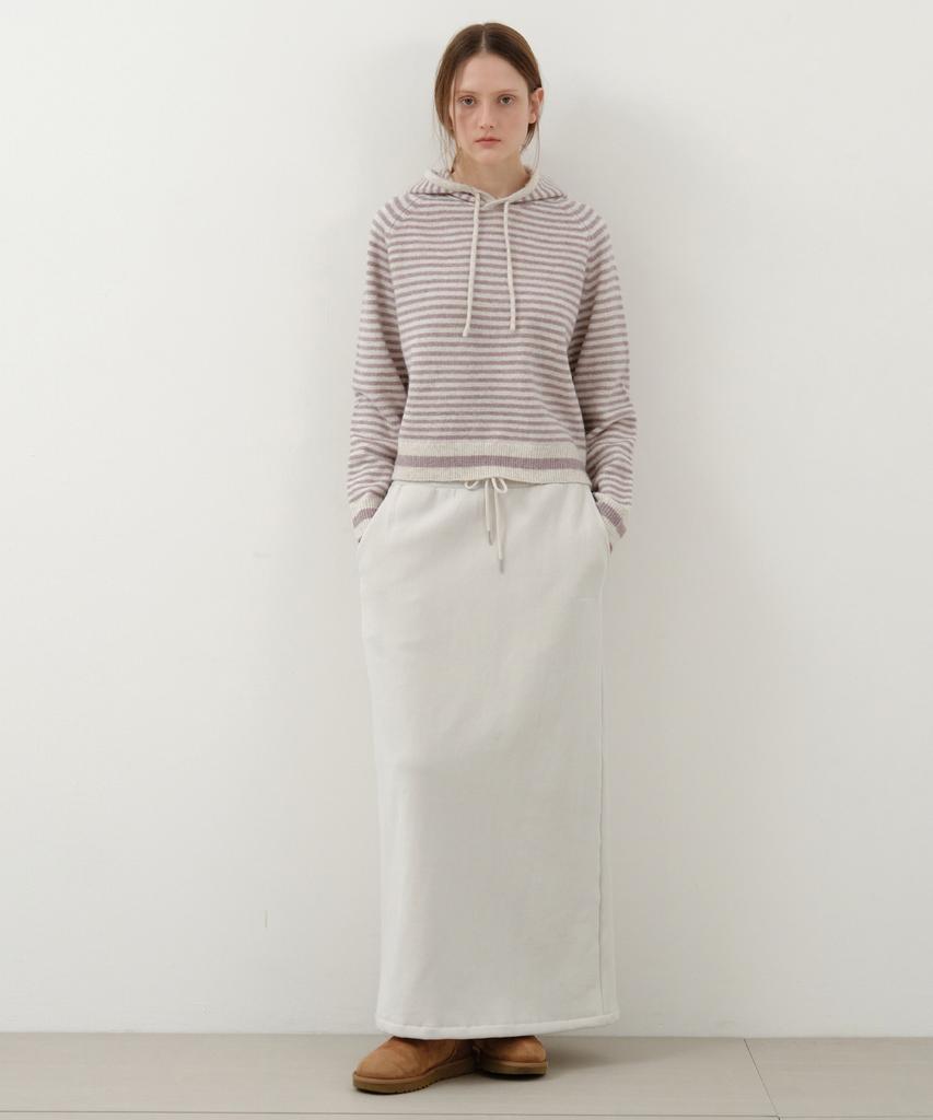 Wednesday Oasis For Woman Mellow Stripe Hooded Knit_Light Pink(Wc25-Kn76)