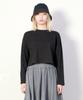 Deumakeu Loose Fit Plain Cropped Long Sleeve T-Shirt Black