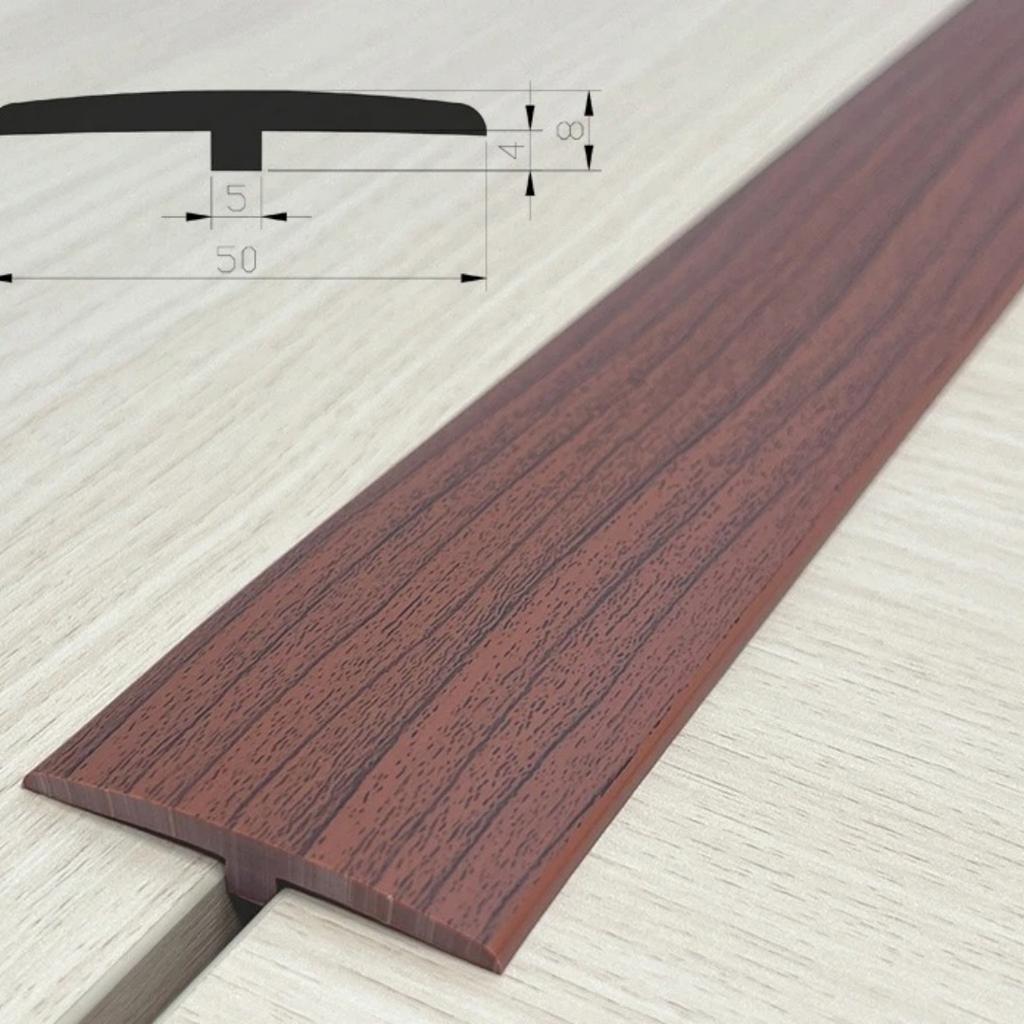 1 ud. 1 m/39,37 pulgadas Tira de transición autoadhesiva en forma de T para suelo de madera, tira de transición de huecos, tira de umbral para paso de puerta, tira de borde de junta,