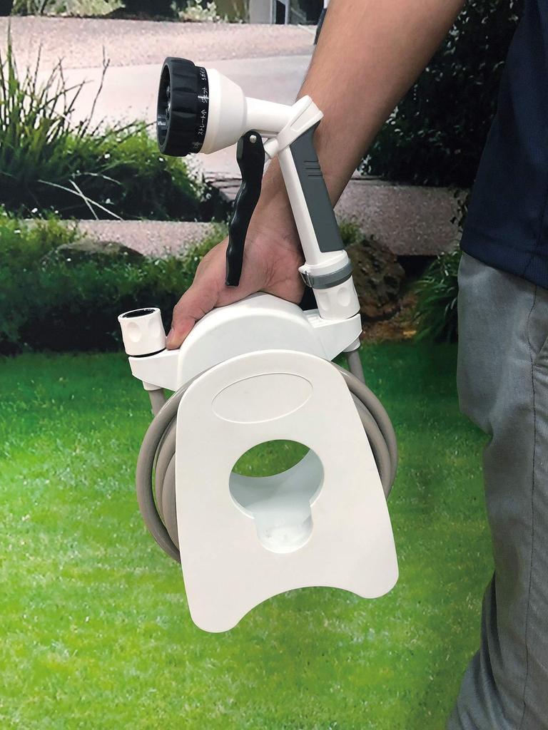 Safety-3 Handy Hose Reel, 15m, 10 Patterns, SHHR-15M, Brown, with Nozzle Hook