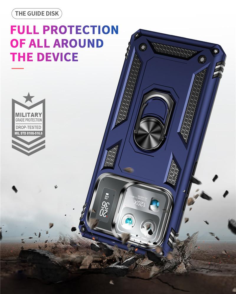 For Xiaomi Mi 11 Ultra Case Shockproof Armor Metal Ring Phone Cases For Xiaomi Mi11 Ultra Stand Holder Back Cover