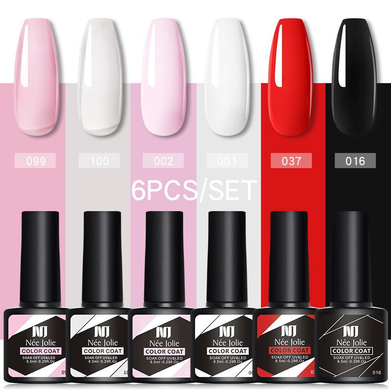 Nail Art 6-Color Nail Polish Glue Set, Nail Phototherapy Glue Can Remove Nail Polish Glue Primer Seal