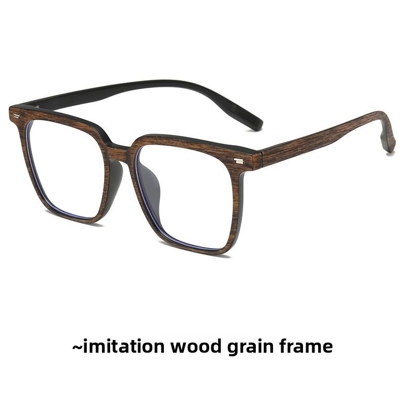 

53 мм Новая большая оправа для очков в квадратной ретро-форме из ультралегкого материала TR, антибликовая, для чтения, от синего света Anti blue light 0