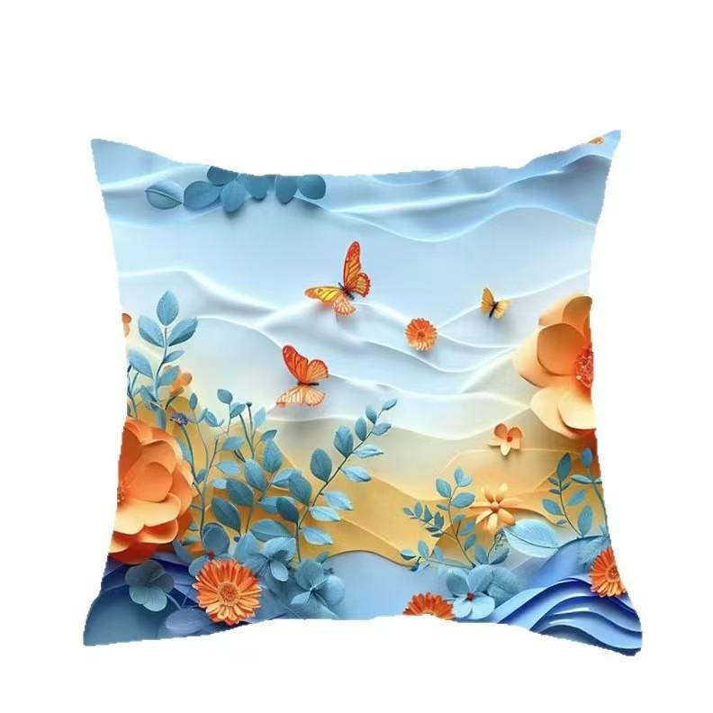 New Flower Pillow Cover 3D Digital Printing Home Decoration Pillow Sofa Pillow Cushion Cover