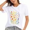 Colorful Floral Garden Wounisex's Cotton T Shirt, Pure Cotton Premium Printing, Durable, Casual And Fashionable, Perfect For Spring And Summer Wear, E