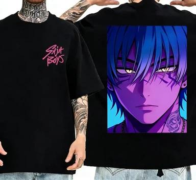 2026 Summer Kpop Devil Hunter Saja Boy T-shirt KPop Demon Hunters Casual Anime Cotton T-shirt Top Suitable Men Women Streettwear