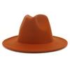 Women'S Black Elegant Wide Brim Fedora Flat Panama Hat Cap Wide Brim Autumn Hat Elegant Imitation Wool Camel Winter Caps