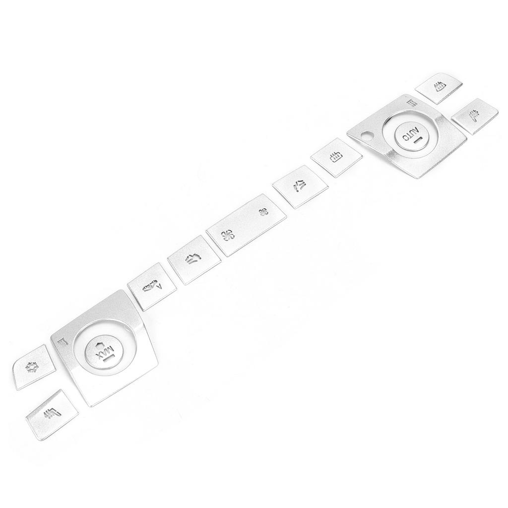 13-teiliges Set Klimaanlagenschalter-Aufkleber Silber Ersatz für 3er F30 2013-2018