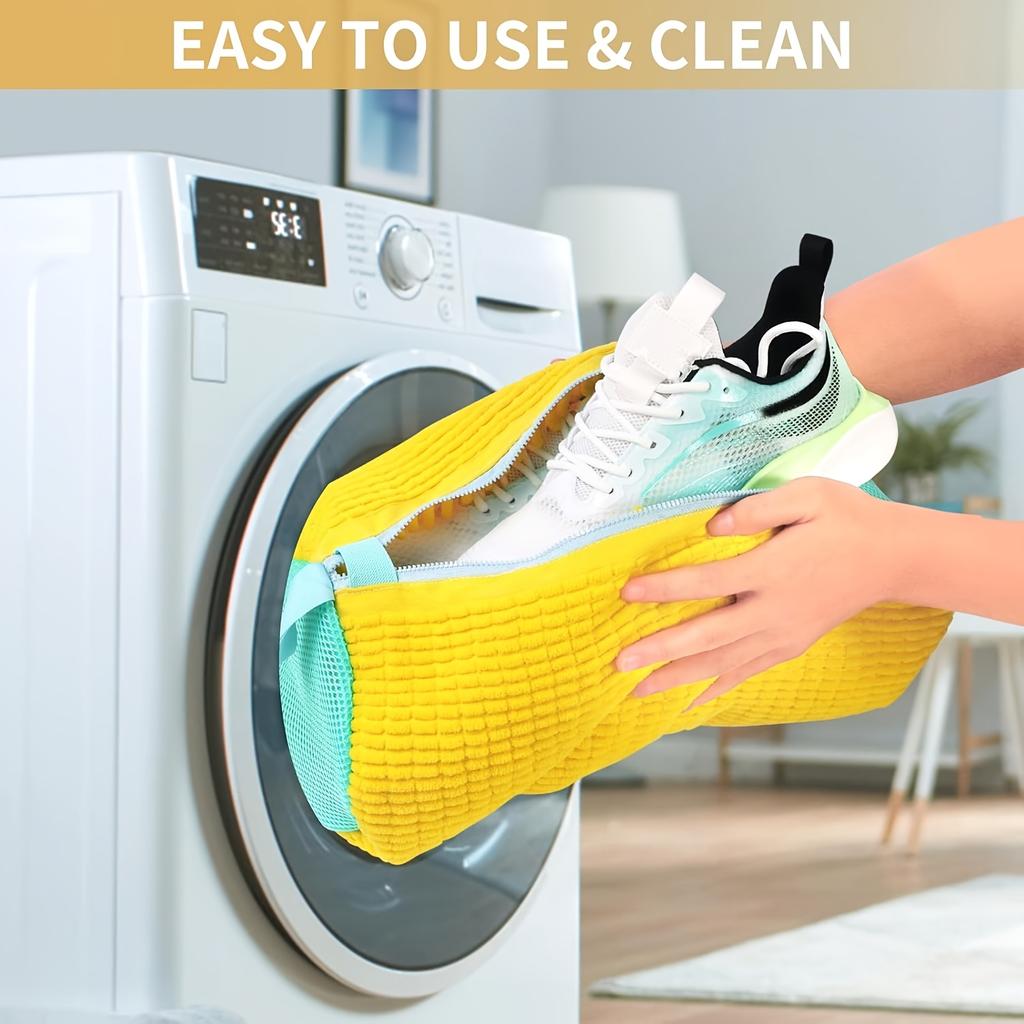 2pcs Shoe Washing Machine Bags, Reusable Sneaker Washing Bags for Washing Machine, Shoe Laundry Bags for Washer and Dryer, 360 Degree Deep Cleaning