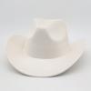 Top Hat New Amazon Hot-Selling Western Denim Curled Brim Concave Convex Top Retro Riding Hat Men'S And Women'S Woolen Felt Hat
