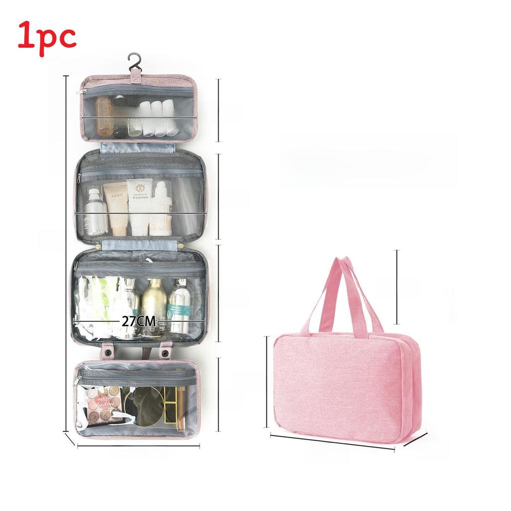 Polyester Travel Toiletry Organizer With Multiple Compartments For Packing Convenience