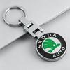 RKGU1 3D Metall Auto Logo Schlüsselanhänger Anhänger Auto Dekor Für Octavia Fabia Kodiaq Superb Karoq Rapid Kamiq Yeti Scala Enyaq Citigo