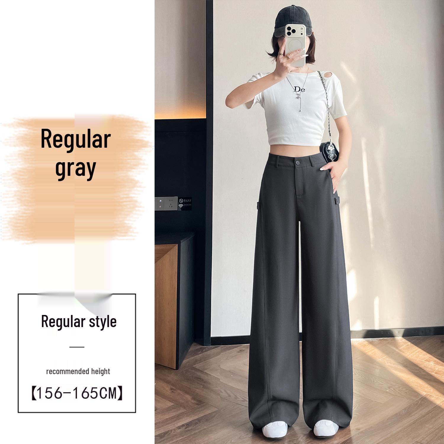 

Apricot High-Waisted Loose Bell-Bottom Pants - 2026 Spring/Summer Collection S