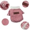 Winter Dog Clothes Thickened Lamb Velvet Puppy Outfit Hooded Soft Fleece Warm Jacket for Small Middle Dog Cat Coat With D-ring