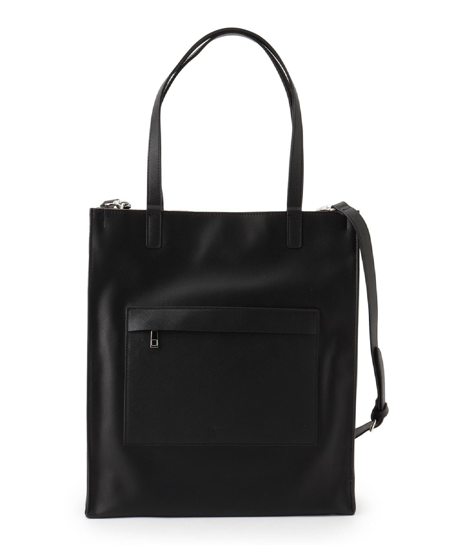 TK Takeo Kikuchi Сафьяновая сумка-тоут 2-в-1, Черная (419) 00