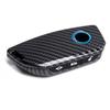 Black Carbon Pattern Plastic Key Fob Case Shell For New BMW Side Press Smart Key