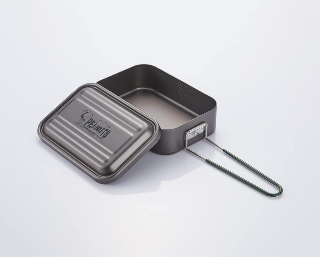 Skater Aluminum Messtin Mess Outdoor Messing Rice Cooker with Measuring Measuring Snoopy Cooker, Capacity, 1000ml, Design, Camping, AFTM10N-A