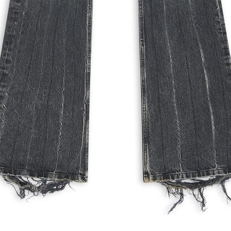 Balenciaga Jeans da Uomo Neri Moderatamente Svasati 697829TBP471090
