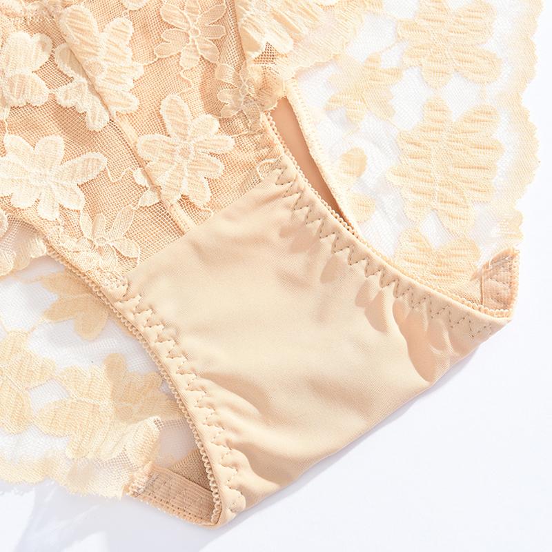 1 Stück Damen High Waist Übergröße Spitze Unterwäsche, Modisch, Atmungsaktiv, Weich und Bequem Damen Unterwäsche, 6 Farben Zur Auswahl