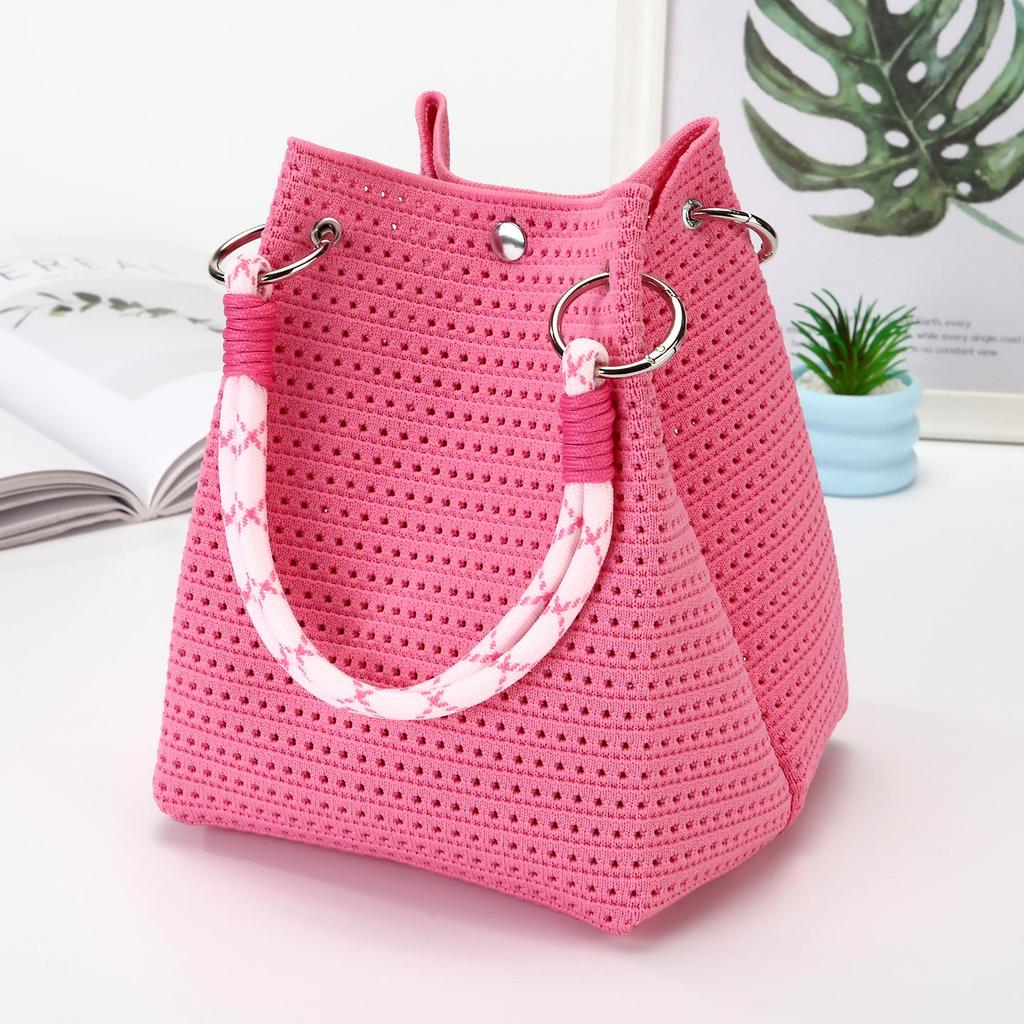 Stylish Women's Knitted Bucket Handbag – Casual, Versatile & Portable