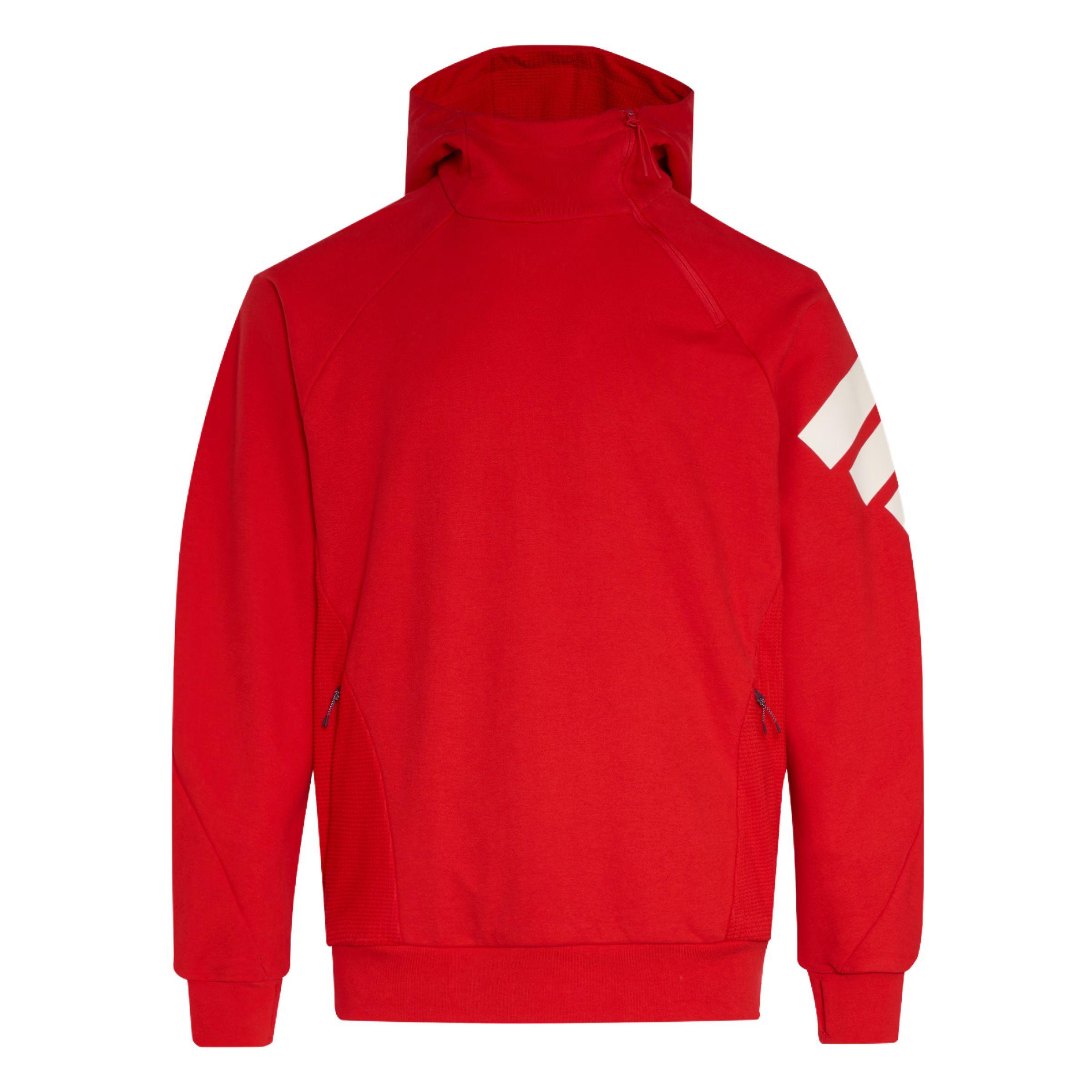 Adidas FOS FW25 Пуловер в стиле будущего Свободного кроя Толстовка с капюшоном Спортивная толстовка для мужчин KH3019 L