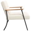 Armchair Cream Textured Wool Like Fabric