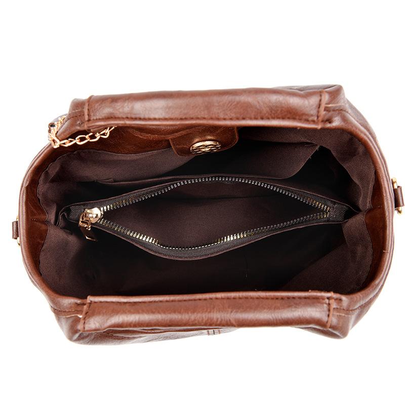 A Fashionable and Retro Hand-held Bucket Bag for Women A High-end and Versatile Single-shoulder Crossbody Bag