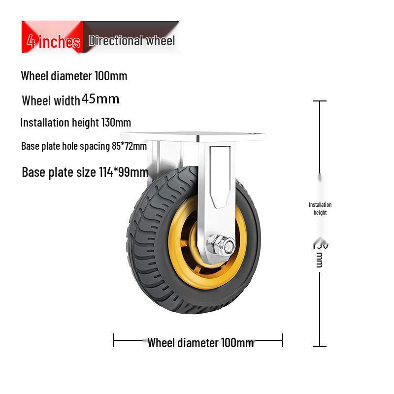 Heavy-Duty Silent Caster Wheels with Brakes (4, 5, 6, 8-inch) - Limited-Time Special Offer