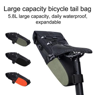 Borsa Portaoggetti Sottosella Bici Capacità 5.8L Impermeabile Riflettente Bici da Strada Montagna