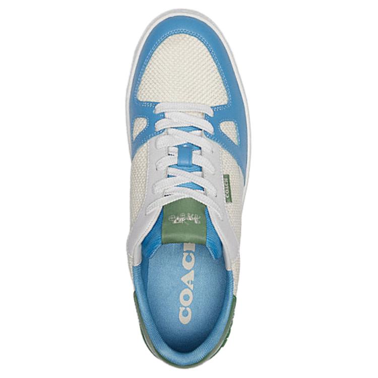 Coach Clip Round Toe Lace-Up Sneakers Men Sneakers Blue CR872-WSQ