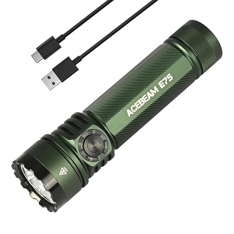 

ACEBEAM E75 flashlight High color rendering CRI90 daylight white 5000K led flash light 3000 lumens high brightness powerful handy light work light