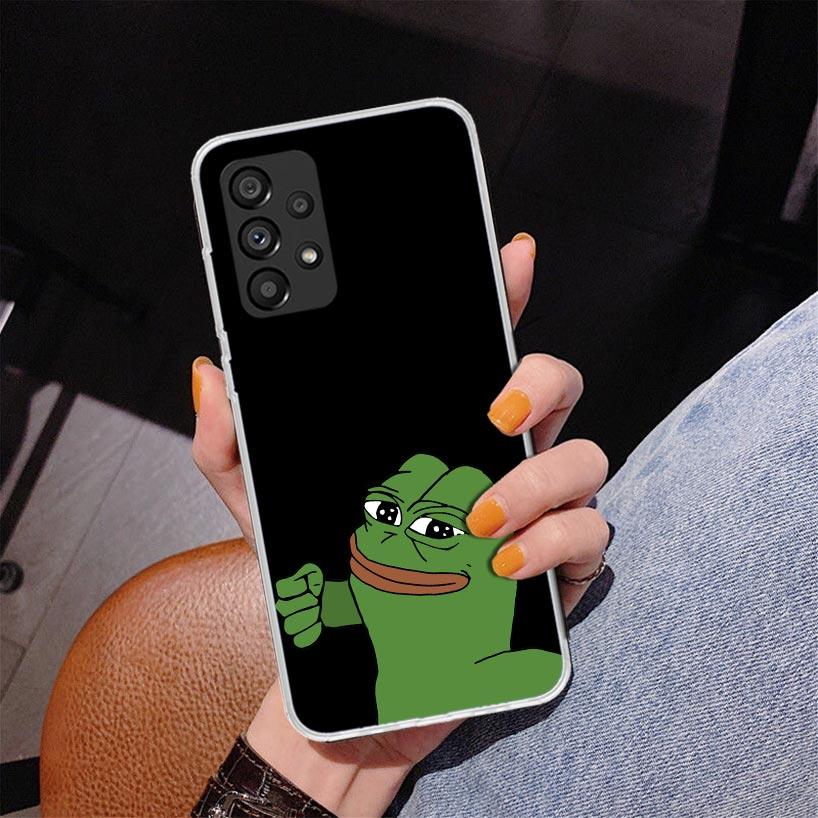 Cute Frogs Party Sad Pepe Phone Case For Samsung Galaxy A17 A16 A15 A14 A13 A57 A56 A55 A54 A53 A37 A36 A35 A34 A33 A26 A25 A24
