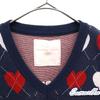 Samantha Thavasa Heart Golf Knit Vest S Navy Women Used