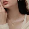 Elegant Stainless Steel Necklace Zirconia Pendant Clavicle Chain Adjustable Length Neckchain Stylish Choker Jewelry