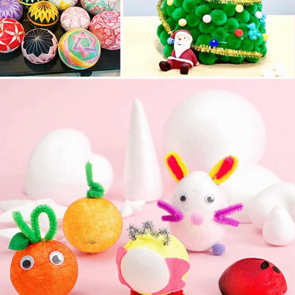 White Foam Balls Polystyrene Christmas Ornaments DIY Supplies Christmas Balls  Holiday