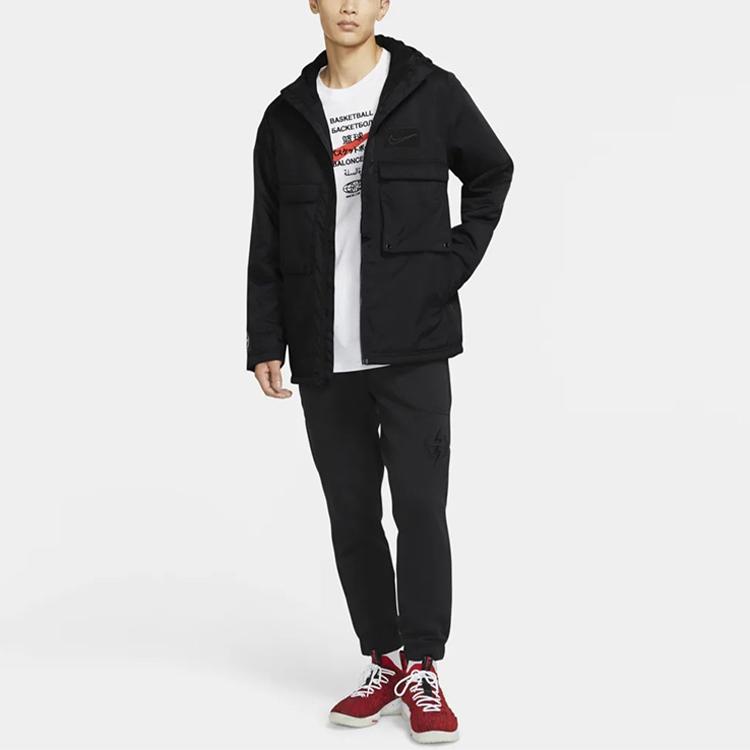 Nike Lebron Oversized Pocket Woven Hooded Warm-Up Jacket Men Jacket Black CK6772-010