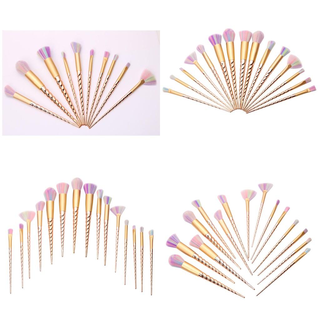 Unicorn Makeup Brush Set With Nylon Bristles For Flawless Face Makeup Application