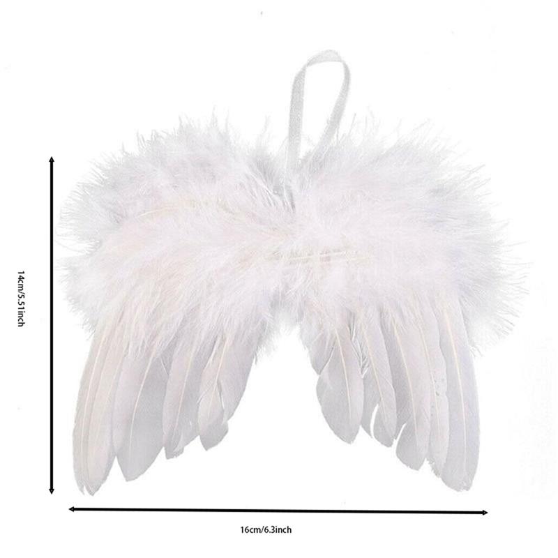 Feather Wing Decor Exquisite Lovely Chic Angel Christmas Tree Decoration Hanging Ornament Home/Party/Wedding/Propose Ornaments