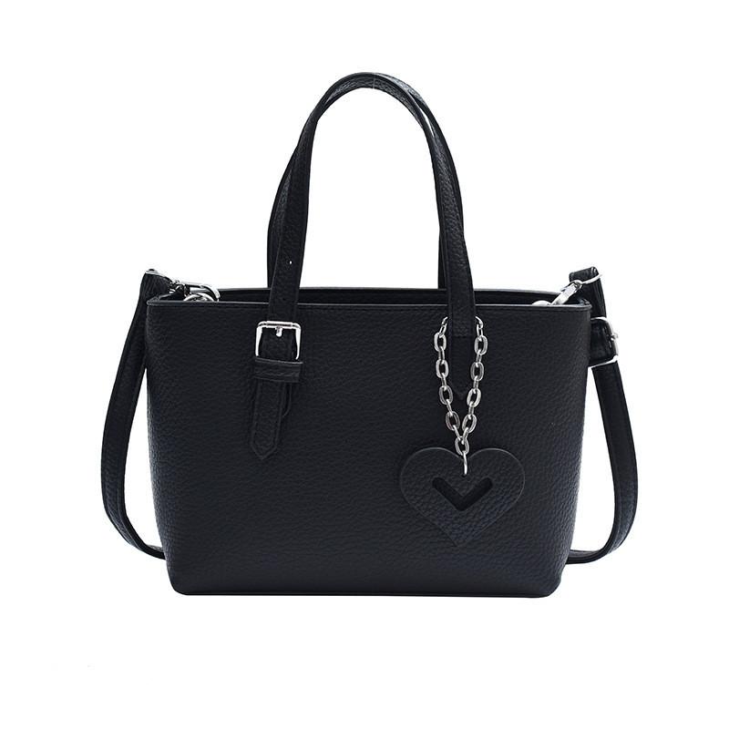 Ielgy Lychee Pattern Soft Bucket Bag Niche Texture Portable All-Match Shoulder Messenger Bag
