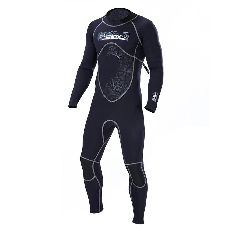 Men's 3mm SLINX Serex Wetsuit: Warm, Elastic, Wear-Resistant Diving & Surfing Suit with Fleece Lining.