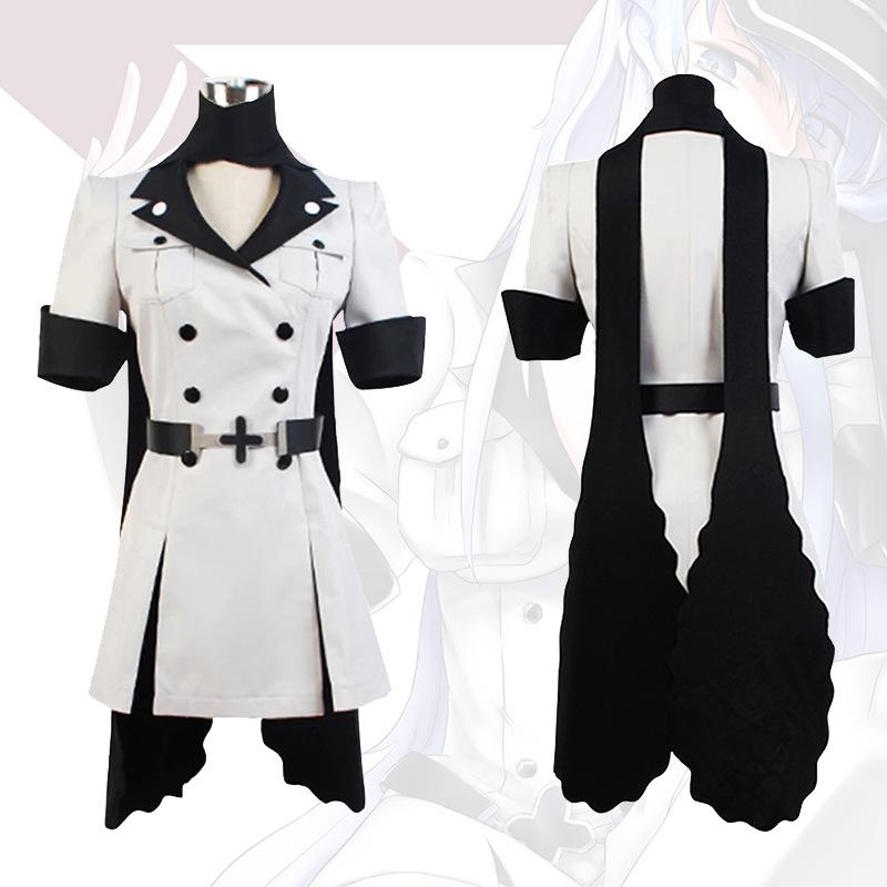 Anime Akame Ga KILL Esdeath Esdese Cosplay Manga General Uniform mit Hut Perücke Socken für Halloween Outfit Kostüme