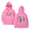 Women's And Men's  Fashionable Hooded Long Sleeved Printed Casual Pullover Unisex Sweatshirt Top