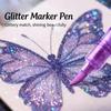 96/72/48/24 Colors Dual-Tip Glitter Marker Set -Fine-Point Watercolor Pens with Vibrant Colors, Greeting Cards, Mugs, Wooden DIY