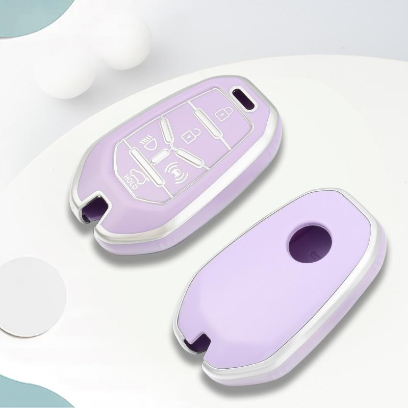 New Car Remote Key Case Cover Protector For Ssangyong Rexton Y400 Y450 G4 2021 2022 Holder TPU Shell Fob Accessories 5 Buttons